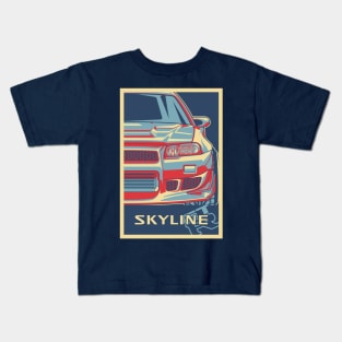 vintage skyline r34 gtr Kids T-Shirt